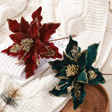 Load image into Gallery viewer, Christmas tree decoration flower simulation flower Christmas decoration pendant

