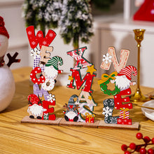 Load image into Gallery viewer, 3pcs/Set Mini Christmas Decoration Wooden Faceless Old Man Painted Letters DIY Ornaments Christmas Ornament
