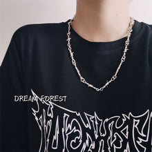 Load image into Gallery viewer, 2pcs/Set Hip Hop Men and Women's Jewelry Set Iron Thorns Hip Hop Gothic Punk Iron Wire Collar Men's and Women's Necklaces Bracelet
