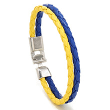 Load image into Gallery viewer, Ornament Woven Flag Flag Color Leather Bracelet Pu Imitation  Bracelet World Cup Country Bracelet
