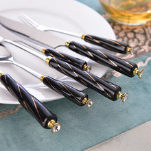 Load image into Gallery viewer, Stainless-Steel Knife and Fork Set Western Tableware Household Steak Knife, Fork and Spoon Gift Set
