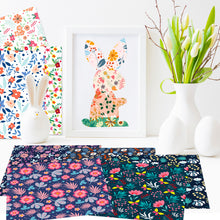Load image into Gallery viewer, 12 Sheets/Pack Fresh Pastoral Floral Theme Journal Material Background Paper DIY Album Cut Stickers
