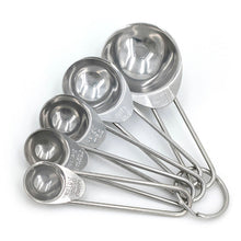 Load image into Gallery viewer, Five-Piece Set Measuring Spoon with Scale Stainless Steel Measuring Spoon Brown Small Measuring Spoon Suit
