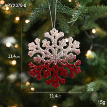Load image into Gallery viewer, Christmas tree decoration pendant, elk pendant, flocking ornament, Christmas supplies
