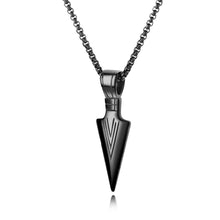 Load image into Gallery viewer, Personalized Spearhead Pendant Street Style Fashion Hip Hop Style Titanium Steel Men's Necklace
