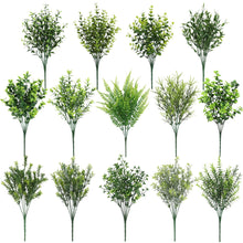 Load image into Gallery viewer, 10PCs Simulation Green Plant Handlebar Bundle Plastic Artificial Plant Wedding Outdoor Home Crafts
