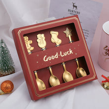 Load image into Gallery viewer, Small Spoon Snowman Spoon Nordic Style Tableware Gift Spoon Gift Box Christmas Gift Box
