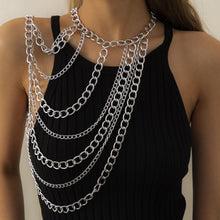 Load image into Gallery viewer, Neck Hanging Chain Clavicle Necklace Sexy Geometric U-Shaped Tassel Shoulder Body Chains
