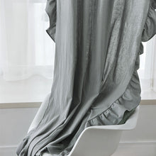 Load image into Gallery viewer, Ruffled Curtain Half Light Shade Bedroom Living Room Bay Window Hook Curtain
