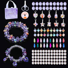 Load image into Gallery viewer, Pink Colorful Crystal DIY Beaded Bracelet Sweet Children's Bracelet Exquisite Storage Accessories Suit for Women
