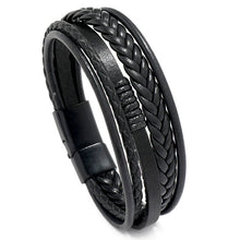 Load image into Gallery viewer, Ornament Simple Handmade Woven Multi-Layer Leather Bracelet European and American Fashion Popular Jewelry Men's Bracelet
