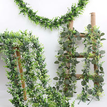Load image into Gallery viewer, 5pcs Emulational Eucalyptus Rattan Eucalyptus Leaves Ivy Scindapsus Aureus Leaves Vine Fake Flower Plants
