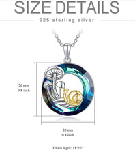 Load image into Gallery viewer, Round Crystal Mushroom Necklace Snail Pendant Necklace Jewelry Gift

