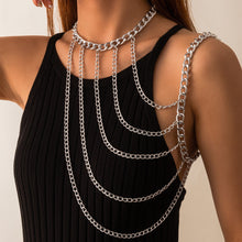 Load image into Gallery viewer, Neck Hanging Chain Clavicle Necklace Sexy Geometric U-Shaped Tassel Shoulder Body Chains
