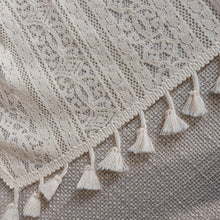 Load image into Gallery viewer, Hollow Lace Curtain Beige Geometric Flower Living Room Bedroom Curtain
