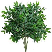 Load image into Gallery viewer, 5PCs Single Eucalyptus Tofu Pudding Banyan Leaves Artificial Green Plant Desktop Ornaments
