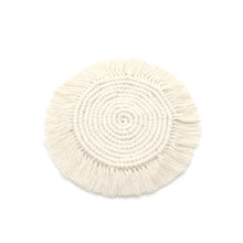 Load image into Gallery viewer, Hand-Woven Coaster round Non-Slip Mat Restaurant Party Dining-Table Decoration Mat
