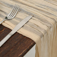 Load image into Gallery viewer, Voile Champray Table Runner Wedding Party Decoration Pleated Table Runner Tablecloth
