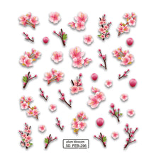 Load image into Gallery viewer, Nail Sticker Adhesive Ins Chinese Style Winter Lunar December Plum Blossom Red 5d Nail Stickers
