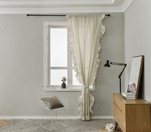 Load image into Gallery viewer, Ruffled Curtain Half Light Shade Bedroom Living Room Bay Window Hook Curtain
