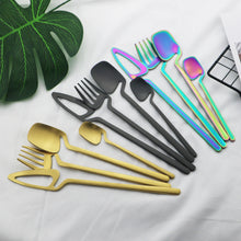 Load image into Gallery viewer, Tableware Stainless Steel Hanging Cup Tableware Spoon Personality Creative Wall-Mounted Spoon Western Food Knife Fork and Spoon
