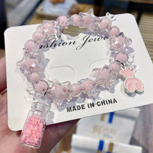Load image into Gallery viewer, New Quicksand Bottle Girlfriends' Bracelet Cute Cartoon Bear Bracelet Student Candy Bracelet Crystal String Beads
