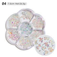 Load image into Gallery viewer, Nail Ornament Flower Bow Tie Aurora Patch Bear Rhinestone Pearl Mixed Nail Decorative Diamond Sequins
