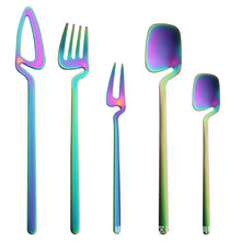 Load image into Gallery viewer, Creative Stainless Steel Hanging Cup Tableware Wall Hanging Knife, Fork and Spoon Coffee Spoon Cake Fork Fruit Fork Ice Spoon Can Be Hanging Cup Wall
