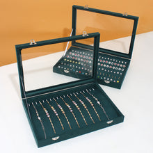 Load image into Gallery viewer, Jewelry Display Box Flip with Lid Transparent Jewelry Box Necklace Ring Storage Box
