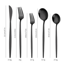 Load image into Gallery viewer, Stainless Steel Tableware Knife, Fork and Spoon 40-Piece Set Portuguese Tableware Steak Knife, Fork and Spoon 5-Piece Set
