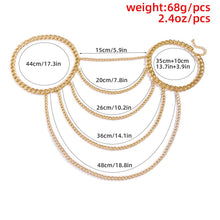 Load image into Gallery viewer, Neck Hanging Chain Clavicle Necklace Sexy Geometric U-Shaped Tassel Shoulder Body Chains
