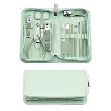 Load image into Gallery viewer, Stainless Steel Nail Clippers Manicure Set Nail Art Pedicure Scissors Tool Zipper 22 Pcs Set Fingernail Maintenance Kit
