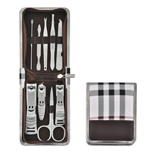 Load image into Gallery viewer, Zipper Bag 9 Pcs Stainless Steel Nail Clippers Set Nail Scissors Manicure Manicure Tools Beauty
