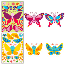 Load image into Gallery viewer, 6 Sheets/Pack Decorative Butterfly Face Changing Stickers Children Butterfly DIY Puzzle Stickers
