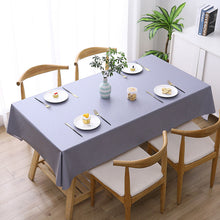 Load image into Gallery viewer, Solid Color PVC Waterproof and Oilproof and Heatproof Tablecloth Rectangular Plastic Table Mat Tablecloth
