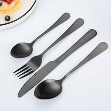 Load image into Gallery viewer, 24-Piece Set Stainless Steel Knife, Fork and Spoon Tableware Set Gold-Plated Gift Box Western Dinner Set
