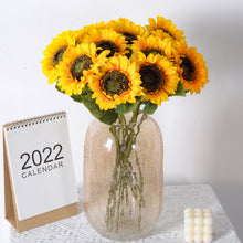 Load image into Gallery viewer, 5pcs/Set Simulation Sunflower European Latin Fake Flower Single SUNFLOWER Pastoral Style Bridal Bouquet Bunches
