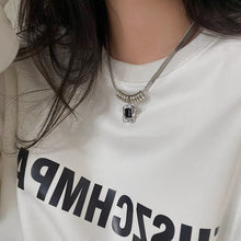 Load image into Gallery viewer, Titanium Steel Double-Layer Necklace Women's All-Matching Graceful Sweater Chain Design Sense Advanced Clavicle Chain

