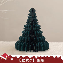 Load image into Gallery viewer, Christmas tree ornament paper folding handmade DIY desktop mini Christmas tree
