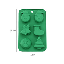 Load image into Gallery viewer, Christmas Silicone Mold Christmas Tree Gingerbread Man Mold Cookie Candy Mold
