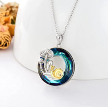 Load image into Gallery viewer, Round Crystal Mushroom Necklace Snail Pendant Necklace Jewelry Gift
