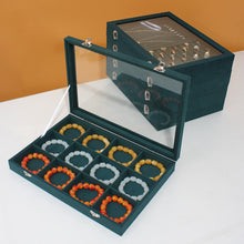 Load image into Gallery viewer, Jewelry Display Box Flip with Lid Transparent Jewelry Box Necklace Ring Storage Box
