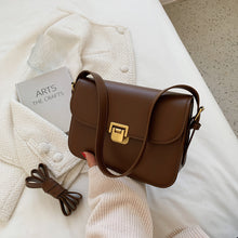 Load image into Gallery viewer, Women's Leather Messenger Bag Retro Small Square Bag
