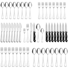 Load image into Gallery viewer, Stainless Steel Tableware Set for 8 People 48-Piece Set Western Food/Steak Knife, Fork and Spoon Six Components
