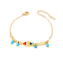 Load image into Gallery viewer, Ornament Cartoon Animal Bracelet Golden Lucky Beads Lucky Elephant Turtle Pendant Titanium Steel Bracelet Does Not Fade
