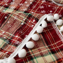 Load image into Gallery viewer, Christmas Cotton Linen Tablecloth Table Cloth Decorative Fur Ball Placemat for Western Food Snowflake Table Cloth Tablecloth
