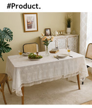 Load image into Gallery viewer, American Tablecloth Ins Style Hollow Three-Dimensional Embroidered Rectangular Tablecloth Artistic Coffee Table Cloth Cover Towel
