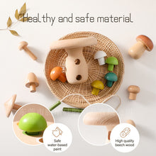Load image into Gallery viewer, Colorful Mushroom Matching String Toys Children's Early Childhood Education Fun Threading Wooden Toys
