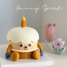 Load image into Gallery viewer, Holiday Cake Candle Man Polymer Clay Cake Decoration Card Dessert Cute Accessories
