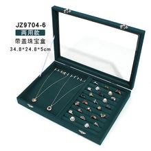 Load image into Gallery viewer, Jewelry Display Box Flip with Lid Transparent Jewelry Box Necklace Ring Storage Box
